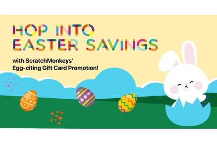 Discounted Gift Cards with Scratch Monkeys’ Egg-citing 2023 Easter Savings Promotion!