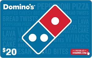 Dominos Pizza $20 Gift Card