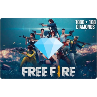 Garena Free Fire 1080 + 108 Diamond (Recargas de jogo) for free!