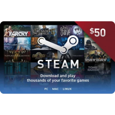 Steam $50 Gift Card, Music & Gaming, Food & Gifts