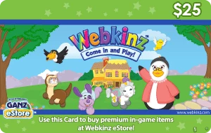 Webkinz $25 Gift Card