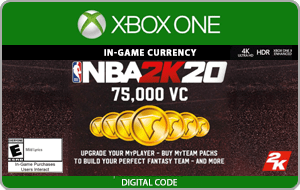XBO NBA 2K20 75,000 VC